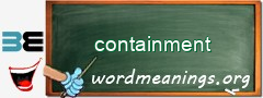 WordMeaning blackboard for containment